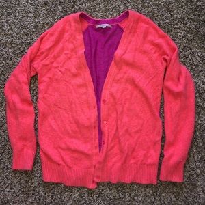 Color blocked Angora Gap cardigan